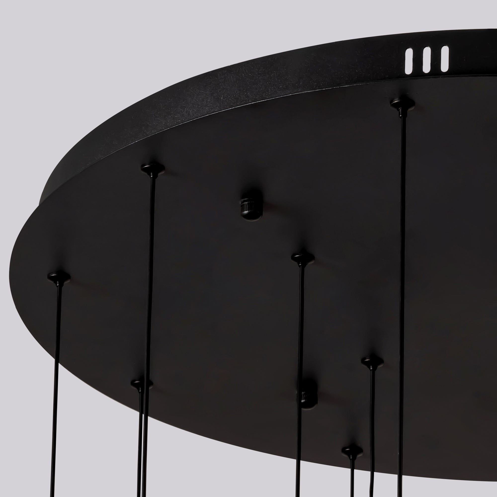 16-Light Black Cylinder Chandelier with Crystal Balls, Dimmable LED Lights & Remote Control for High Ceilings