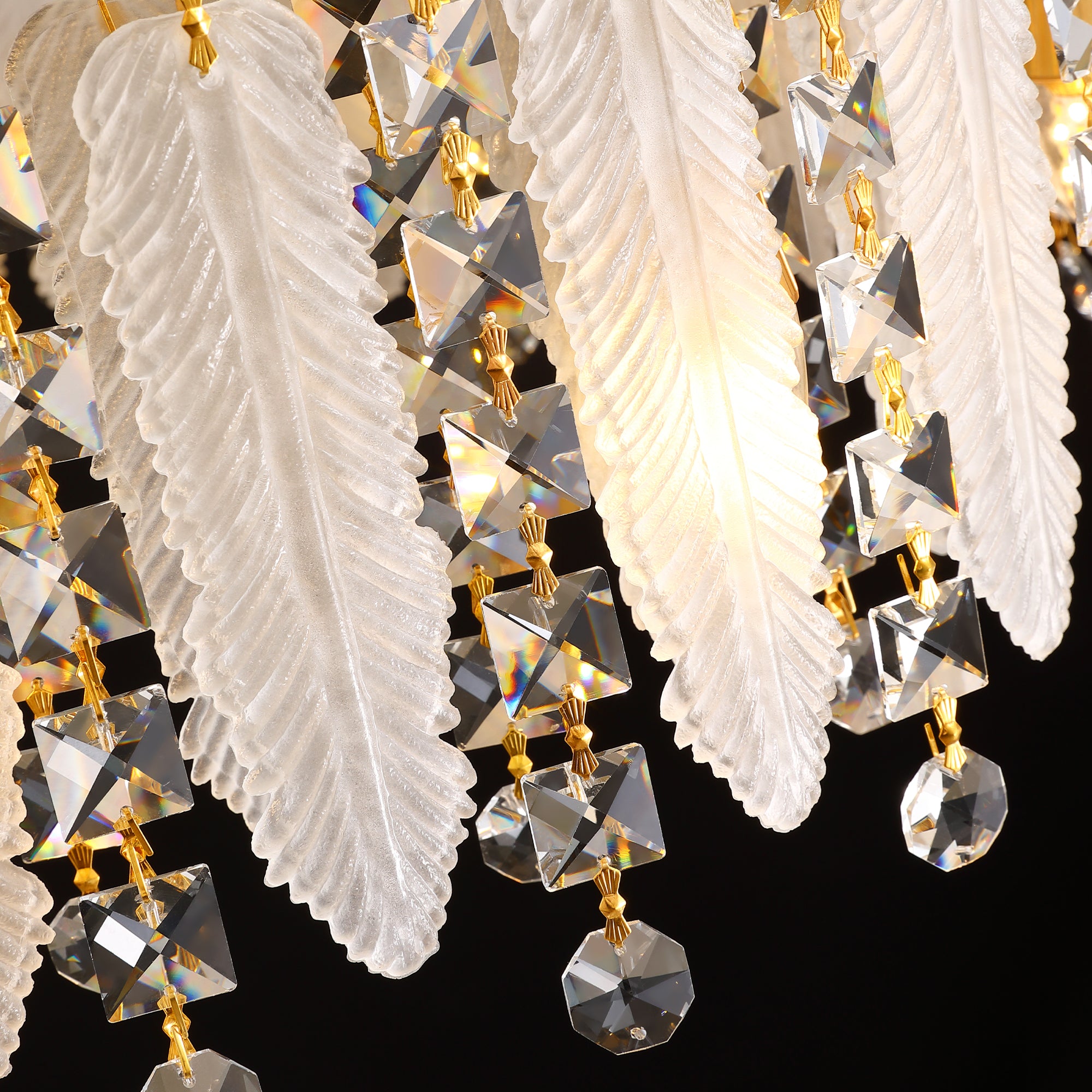 9-Light Dimmable Modern Drum Crystal Chandelier