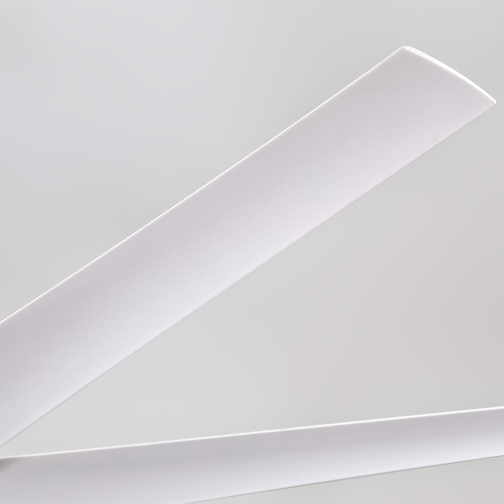 100 in. Smart Indoor White Industrial Large Downrod 8-Blade Ceiling Fans with Lights and Remote Dimmable
