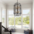 8 - Light Dimmable Lantern Square / Rectangle Chandelier For Dining Room Living Room