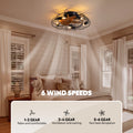 22 in. Indoor Black Caged Ceiling Fan with Light and Remote for Bedroom Dining Room