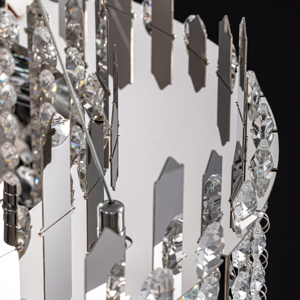 8-light Dimmable Drum Crystal Chandelier