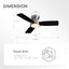 32" Modern Smart Indoor Satin nickel Ceiling Fan with Lights Reversible Rotation and Remote Control