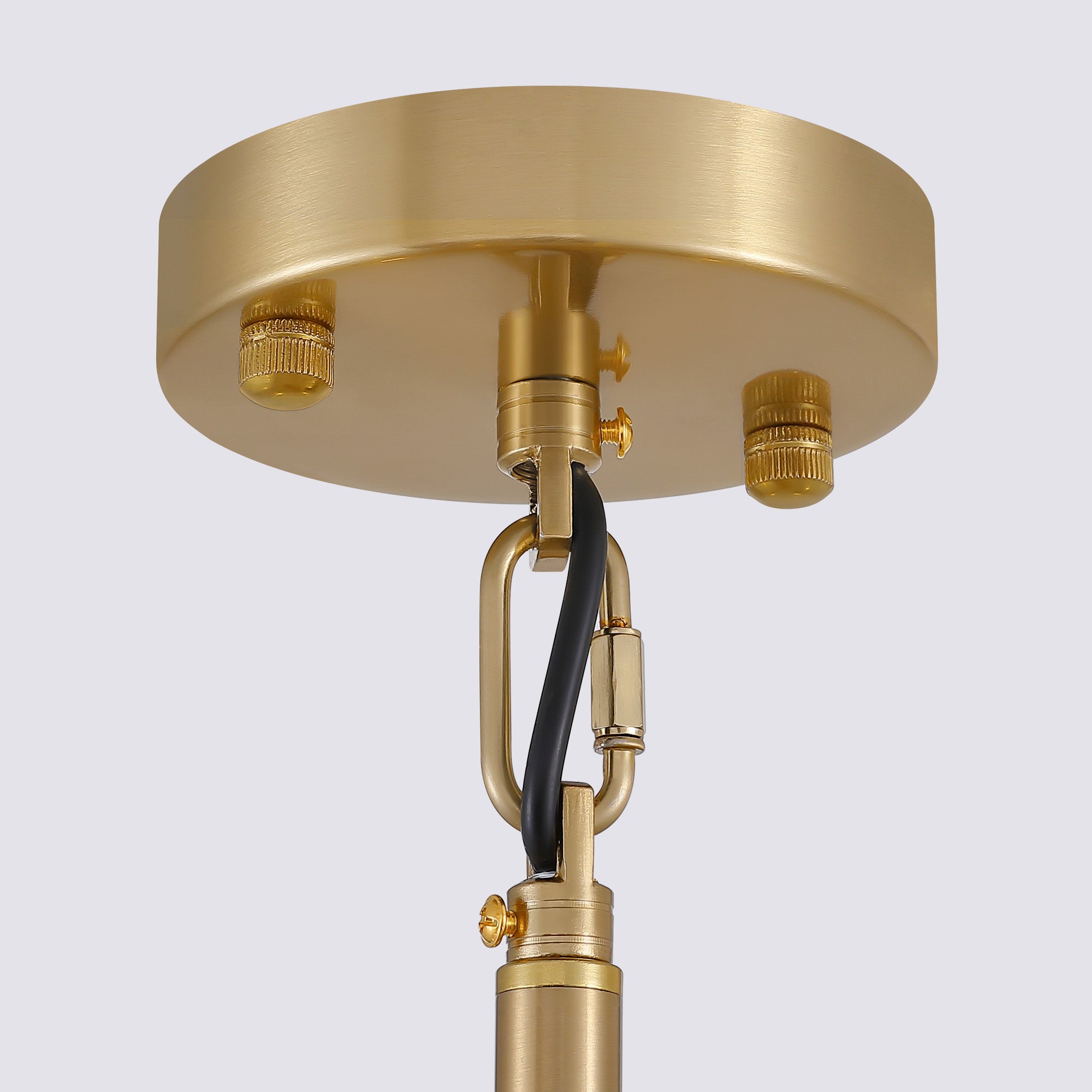 6 - Light Dimmable Gold Drum Chandelier with Textured Glass, Modern Lighting for Kitchen Island or Dining Room