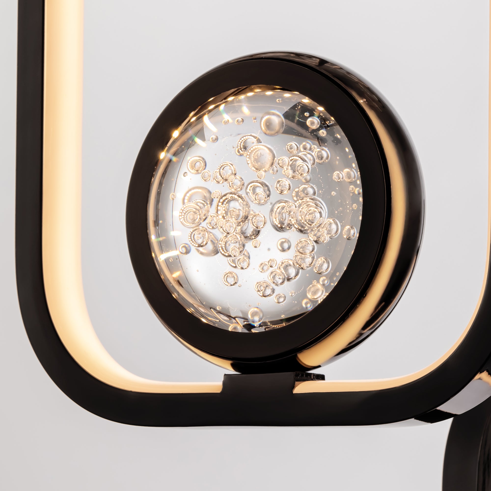 16-Light Black Cylinder Chandelier with Crystal Balls, Dimmable LED Lights & Remote Control for High Ceilings
