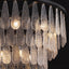 12-Light Modern Black Glass Chandelier with Light Dining Room or Kitchen
