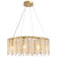 9-Light Dimmable Modern Drum Crystal Chandelier