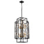 8 - Light Dimmable Lantern Square / Rectangle Chandelier For Dining Room Living Room