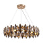 12-Light Dimmable Drum Crystal Chandelier