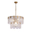 24" 9-Light Glass Modern Gold Chandelier for Dining Room and Living Room