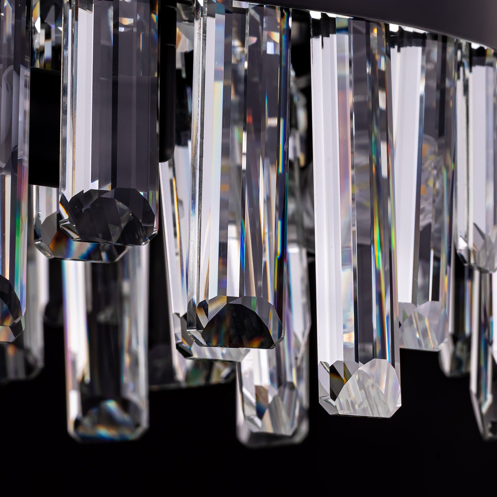 20 in. 12-Light Black Modern Crystal Chandelier with Light Dining Room or Kitchen