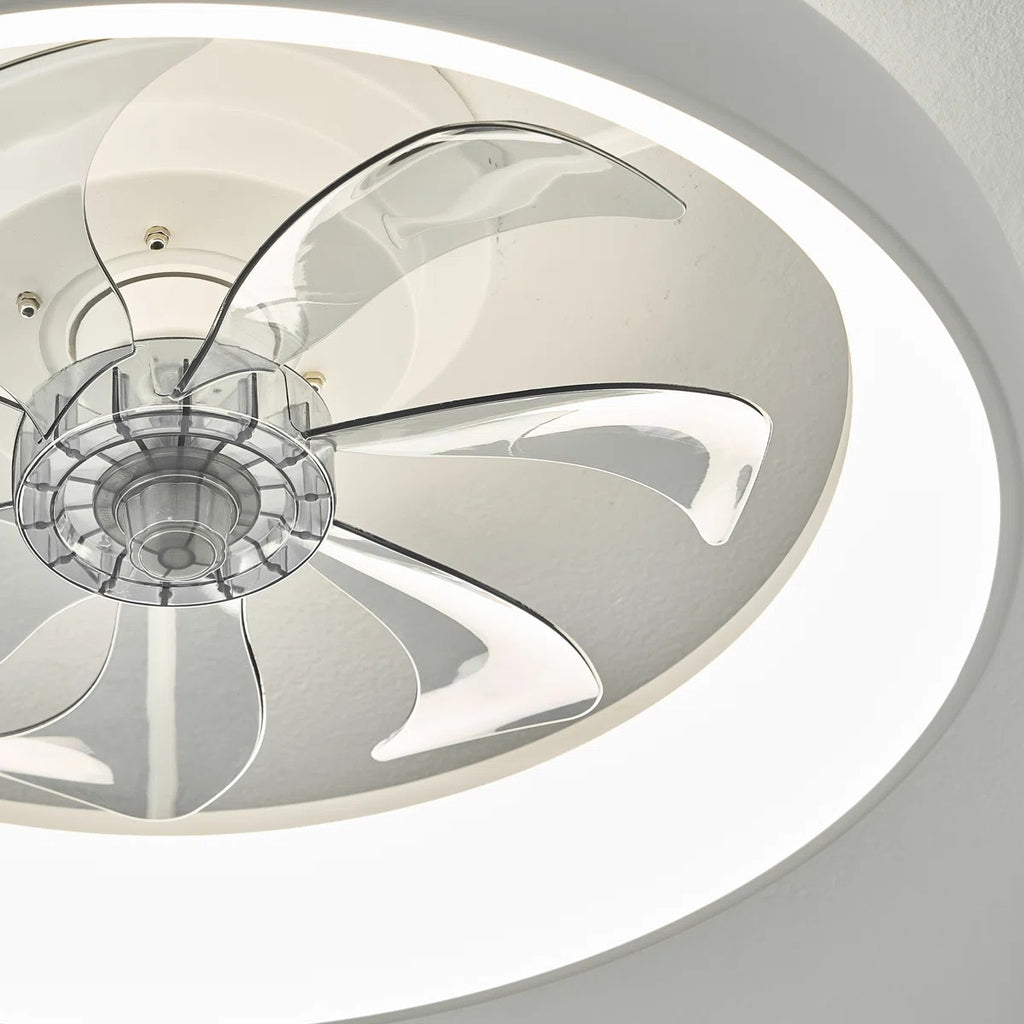 20'' Dianeshia Flush Mount Dimmable Ceiling Fan with LED Lights