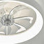 20'' Dianeshia Flush Mount Dimmable Ceiling Fan with LED Lights